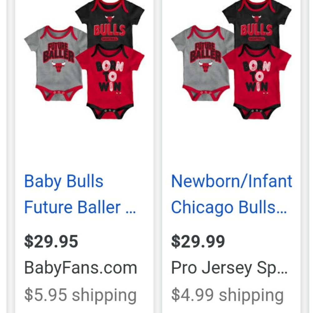 Chicago Bulls 3 Piece Creeper Set - Picture 3 of 8